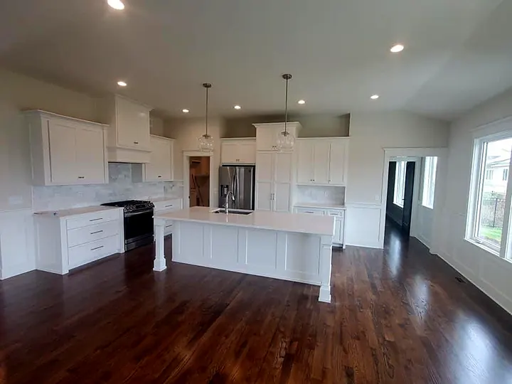 Kitchen cabinet refinishing by Red Barn Painting