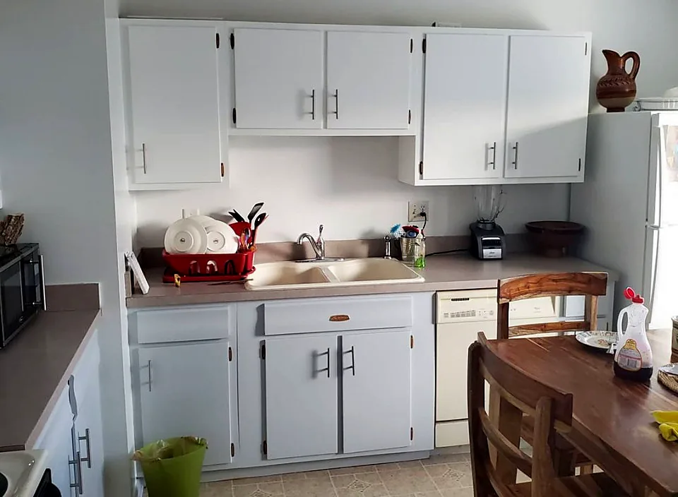 Kitchen cabinet refinish after