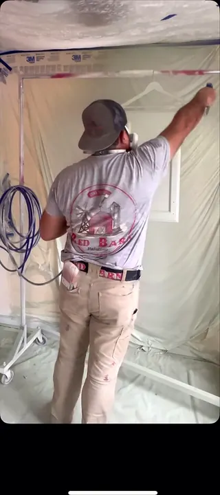 Kitchen cabinet refinishing by Red Barn Painting