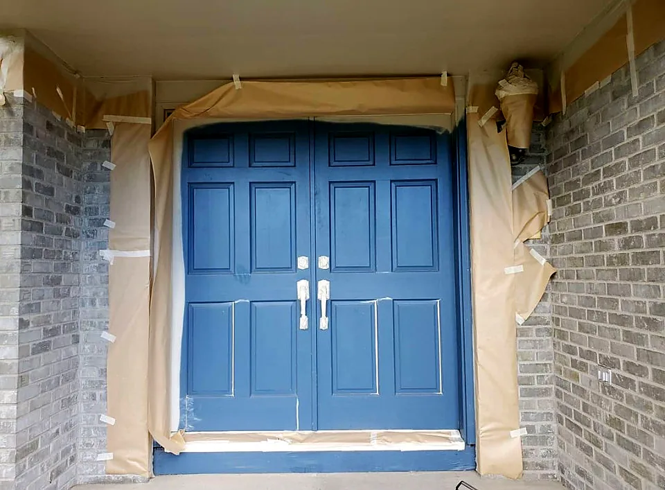 Front door repaint before