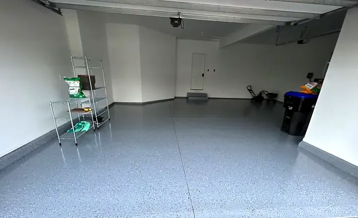 Epoxy garage floor by Red Barn Painting